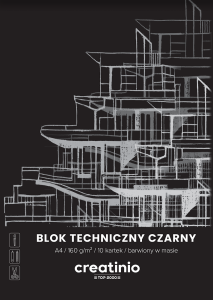 BLOK TECHNICZNY CREATINIO A4/10K CZARNY